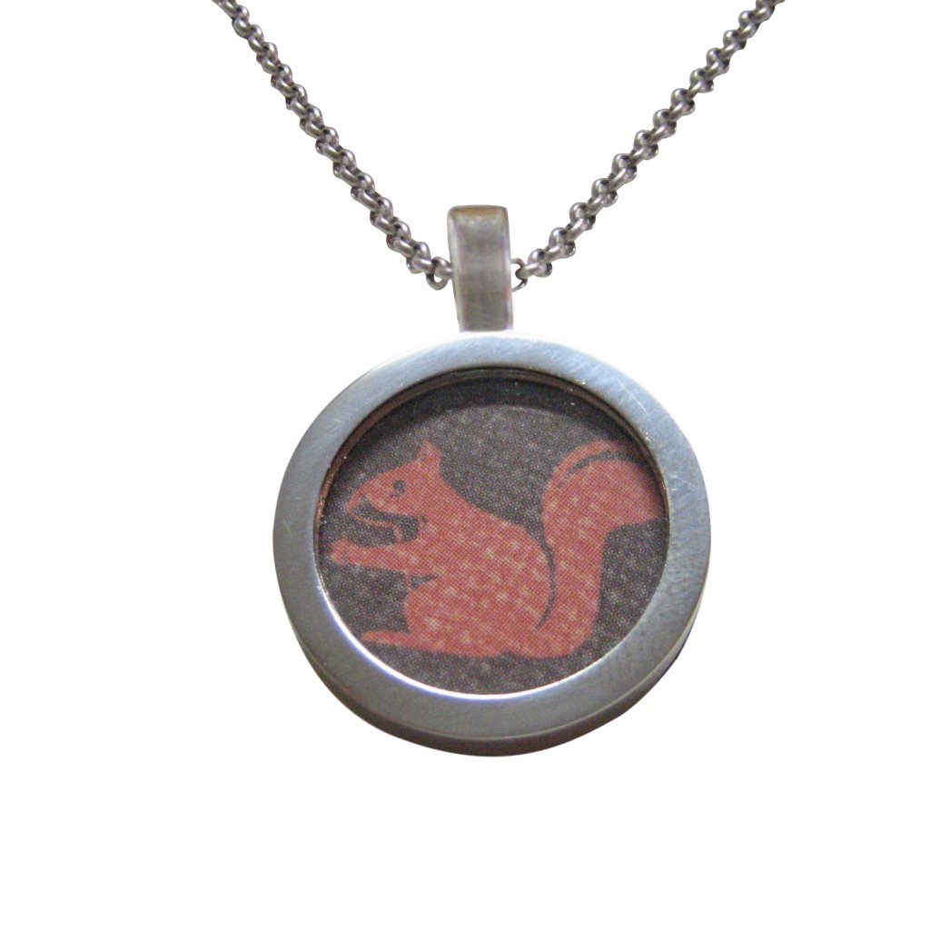 Red Squirrel Pendant Necklace 30$